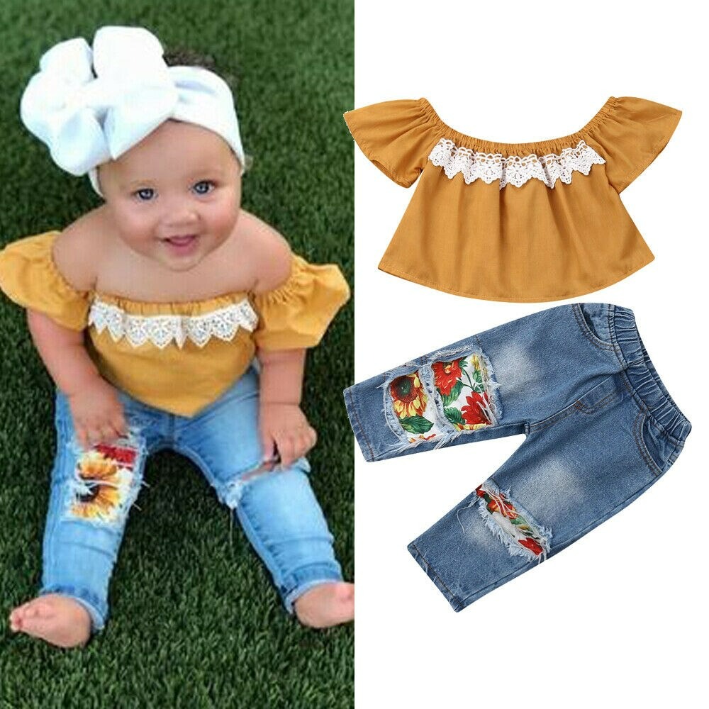 Sunflower denim with off shoulder top - Image 2