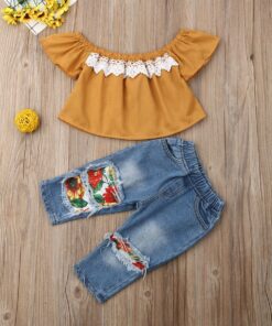 Sunflower denim with off shoulder top - Image 3