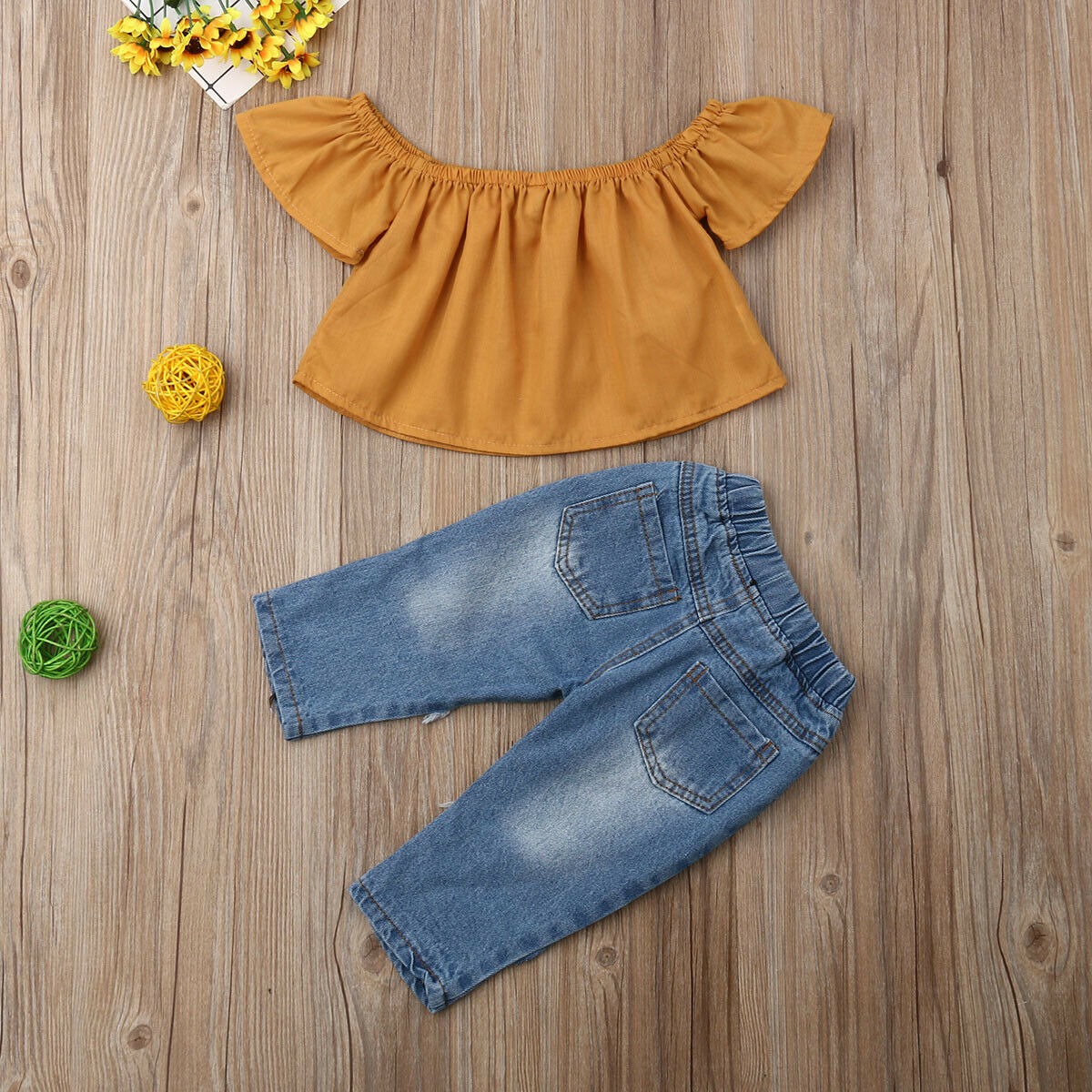 Sunflower denim with off shoulder top - Image 4