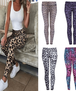 Brown leopard gym pants(Large)