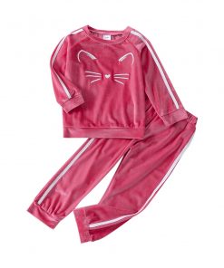 Velvet kitty tracksuit(5-6y)