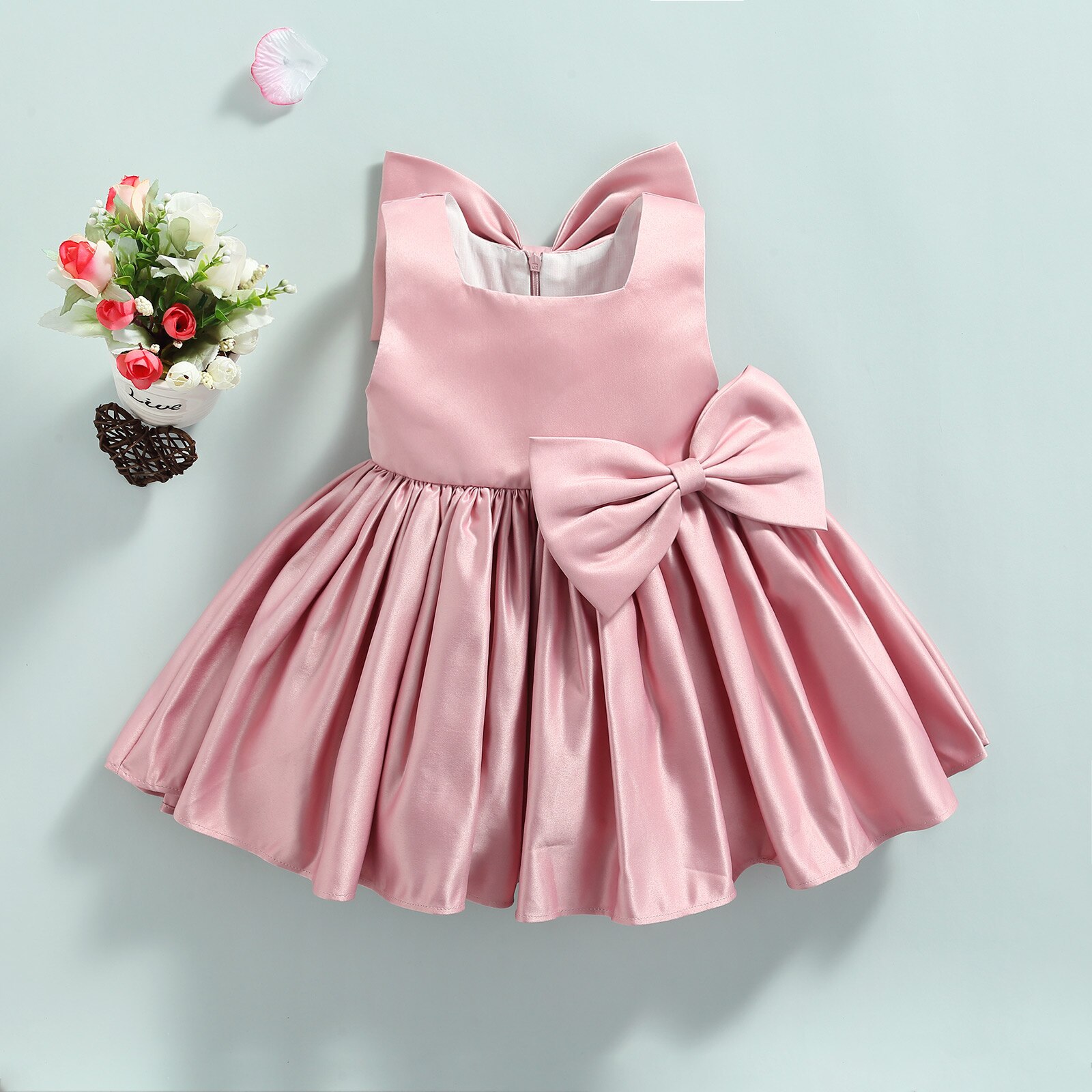Double bow white princess dress(6-12m)(White) - Image 2