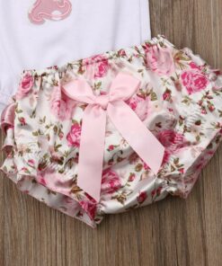 Alternative view of Floral bloomer first birthday 3 piece set(6-12m)