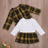 Plaid dress with matching jacket(Yellow)(6-9m)