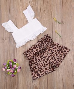 Alternative view of Leopard shorts with white top set(4-5y)