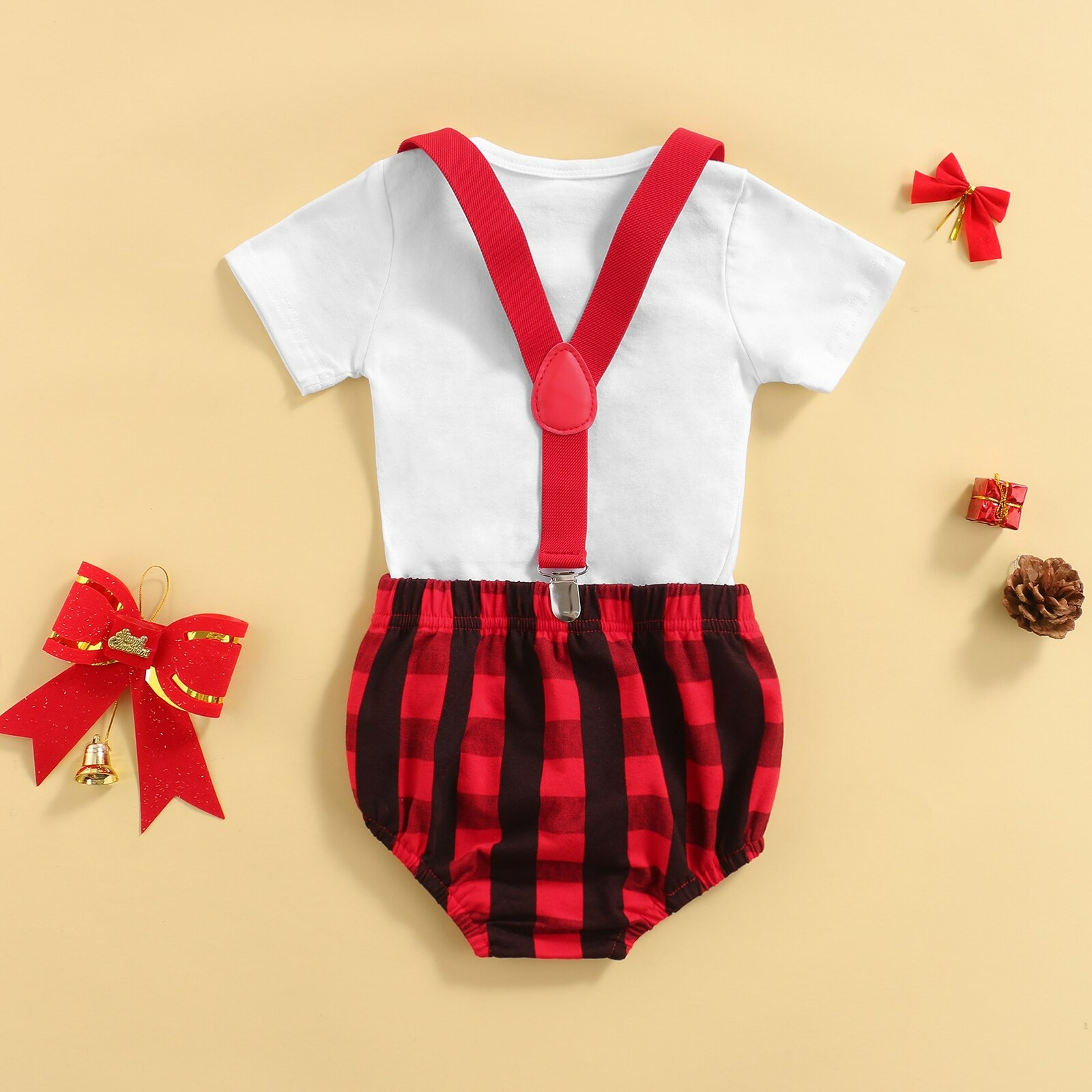 My 1st Christmas plaid bottom with suspenders - Image 3