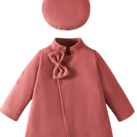 Salmon Melton Coat and Bernet
