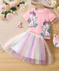 Unicorn Printed T-shirts and Tutu