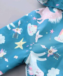 Petrol Blue Unicorn Windbreaker - Image 4