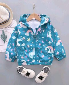 Petrol Blue Unicorn Windbreaker