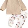 Beige rainbow 2 piece set