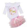 Birthday Sparkle Romper With Bloomer Tutu And Headband