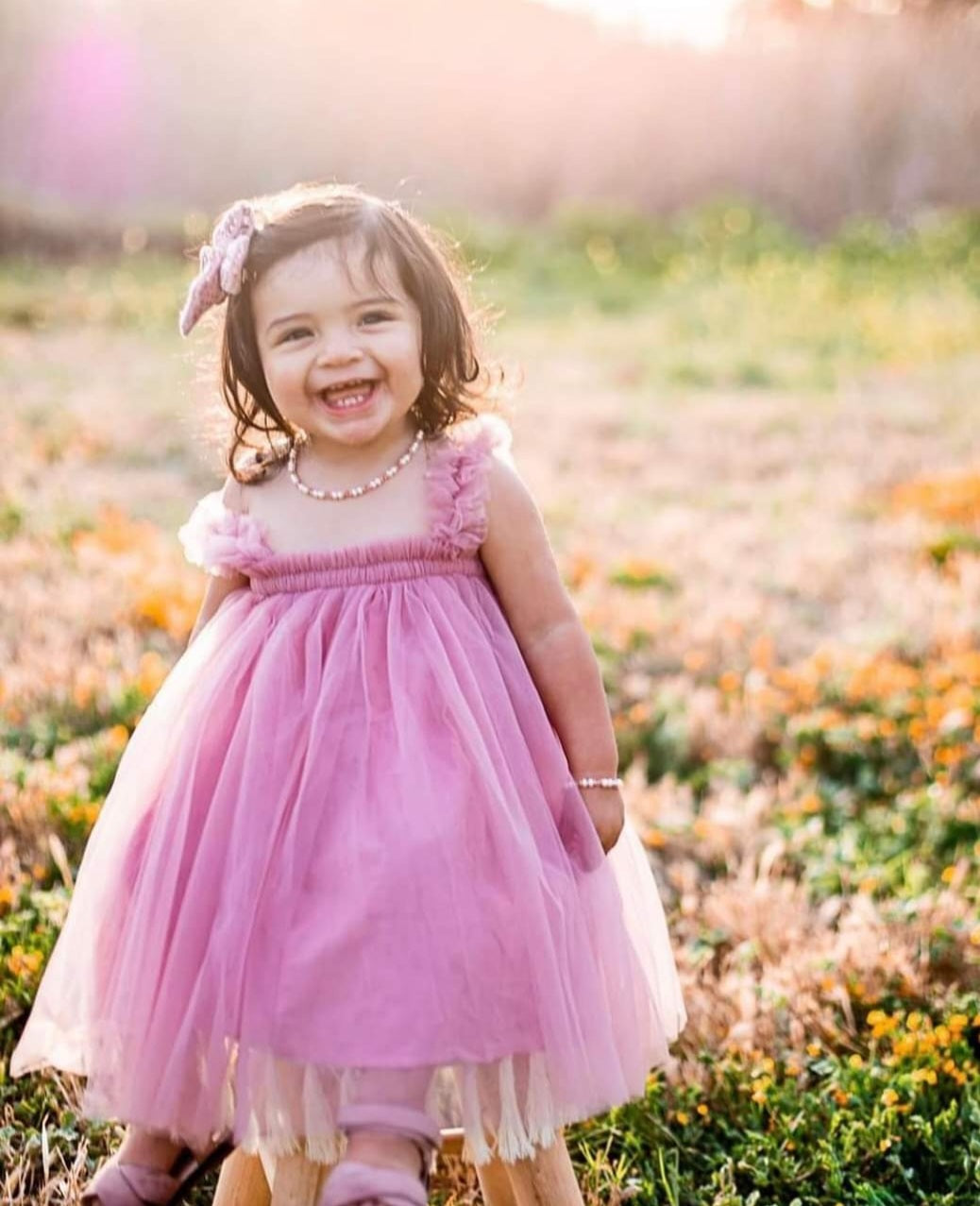 Blush Tulle Dress - Image 8