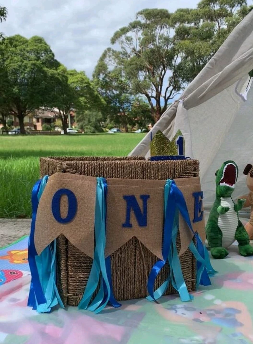 Blue First Birthday Decor Set 14PSC - Image 5