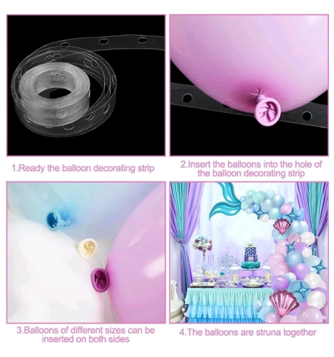 Mermaid Tail Balloon Arch 77PSC - Image 5