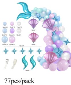 Alternative view of Mermaid Tail Balloon Arch 77PSC