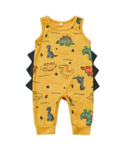 Yellow all in one dino jumpsuit