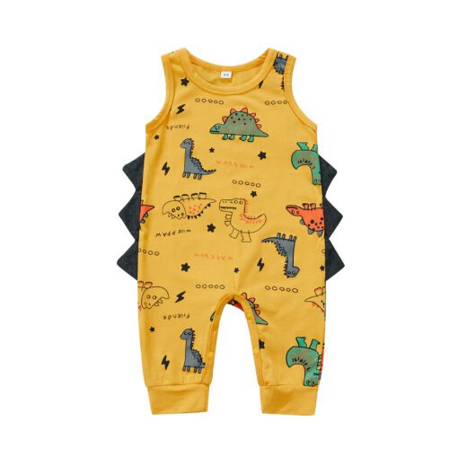 Yellow all in one dino jumpsuit