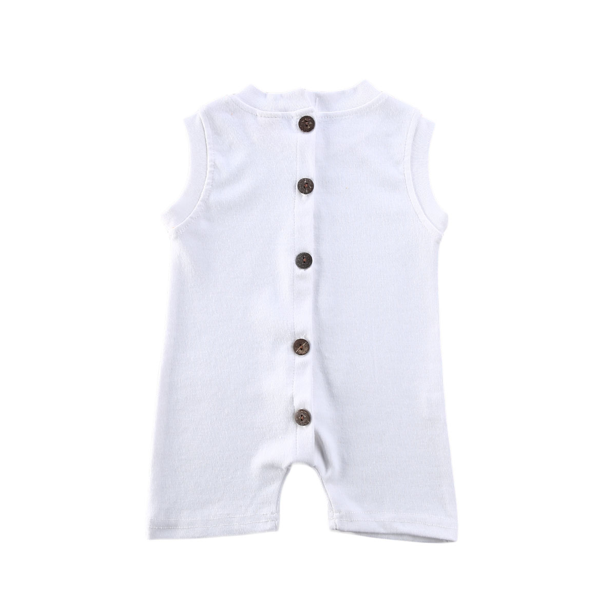 White all in one buttoned down romper - Image 4