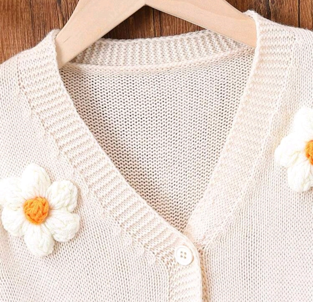 Champagne Floral Cardigan - Image 2