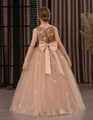 Champagne Sparkle Special Occasions Dress