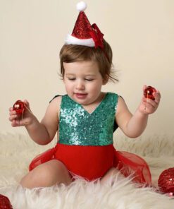 Holiday Romper Red and Green