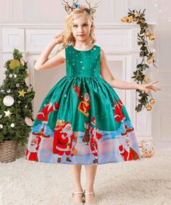 Alternative view of Santa Green Special Occasions Dress Christmas