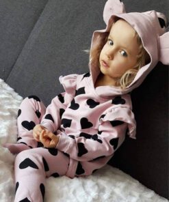 Pink Heart Hooded Tracksuit