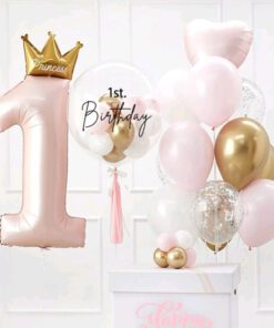 First Birthday Princess Balloon Set 24PSC