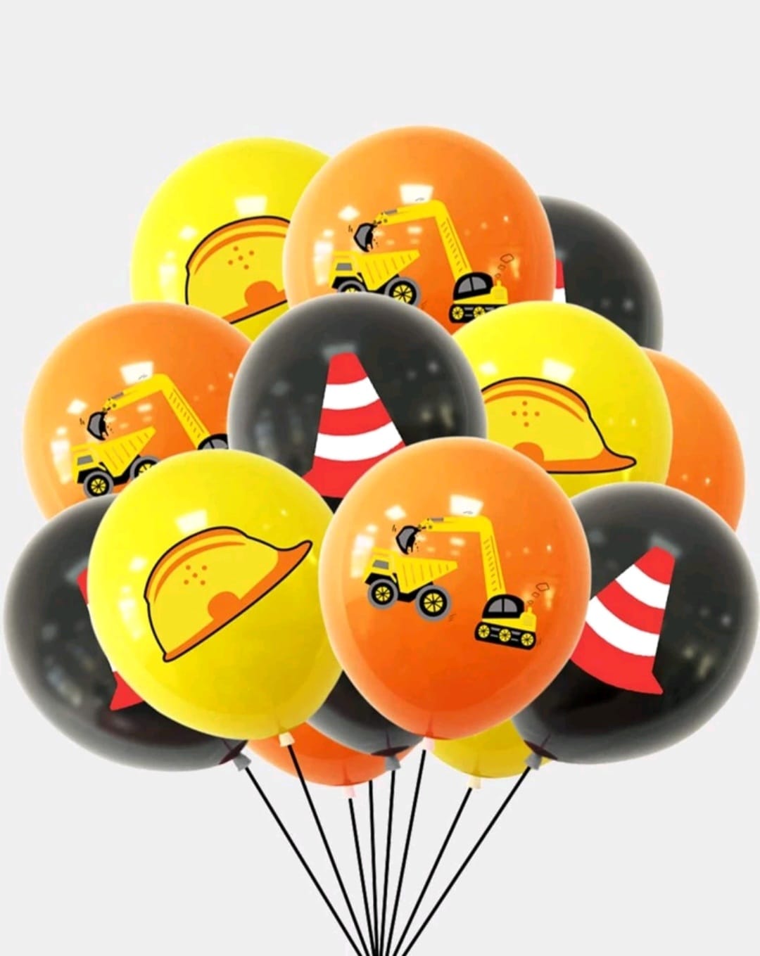 Caution Construction 15PSC Balloon Set