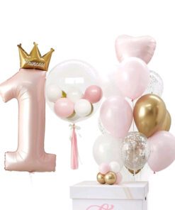 First Birthday Princess Balloon Set 24PSC - Image 3