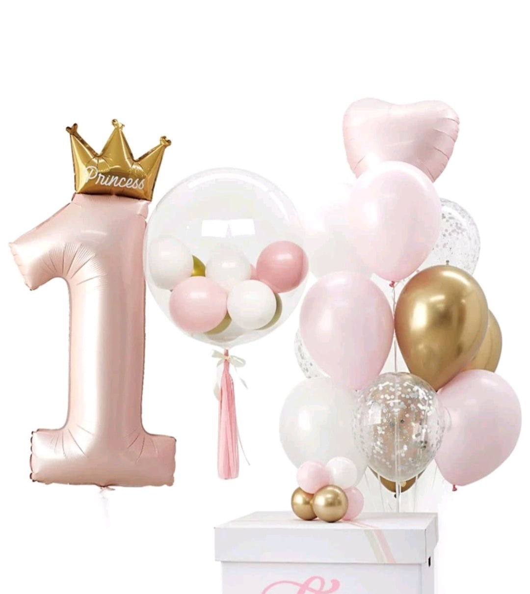 First Birthday Princess Balloon Set 24PSC - Image 4