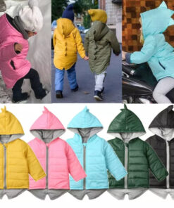 Dino Puffer Jacket Blue - Image 3