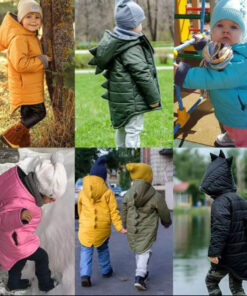 Dino Puffer Jacket Blue - Image 4
