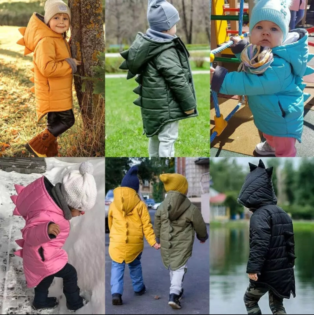 Dino Puffer Jacket Blue - Image 4