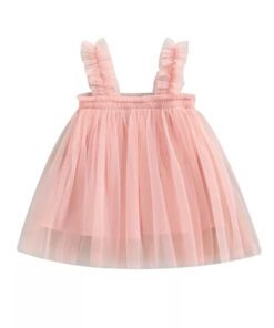 Peachy Pink Tulle Dress - Image 4
