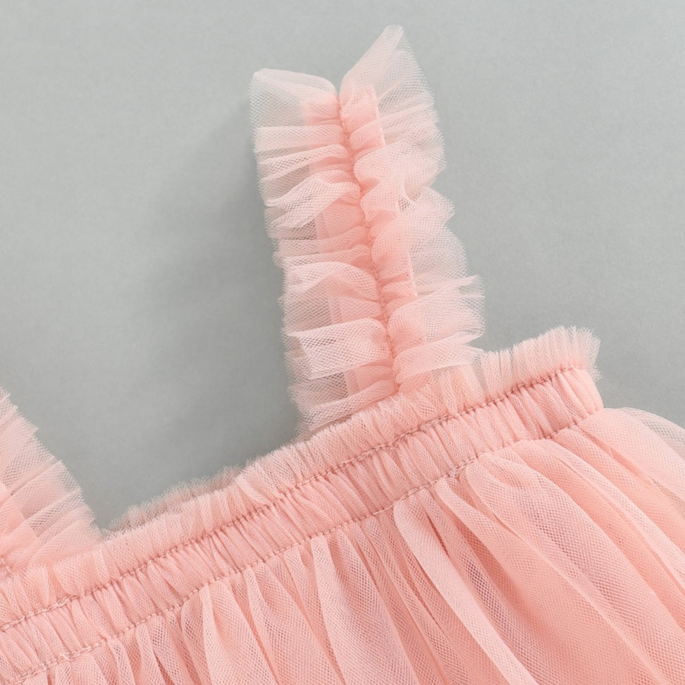 Peachy Pink Tulle Dress - Image 3