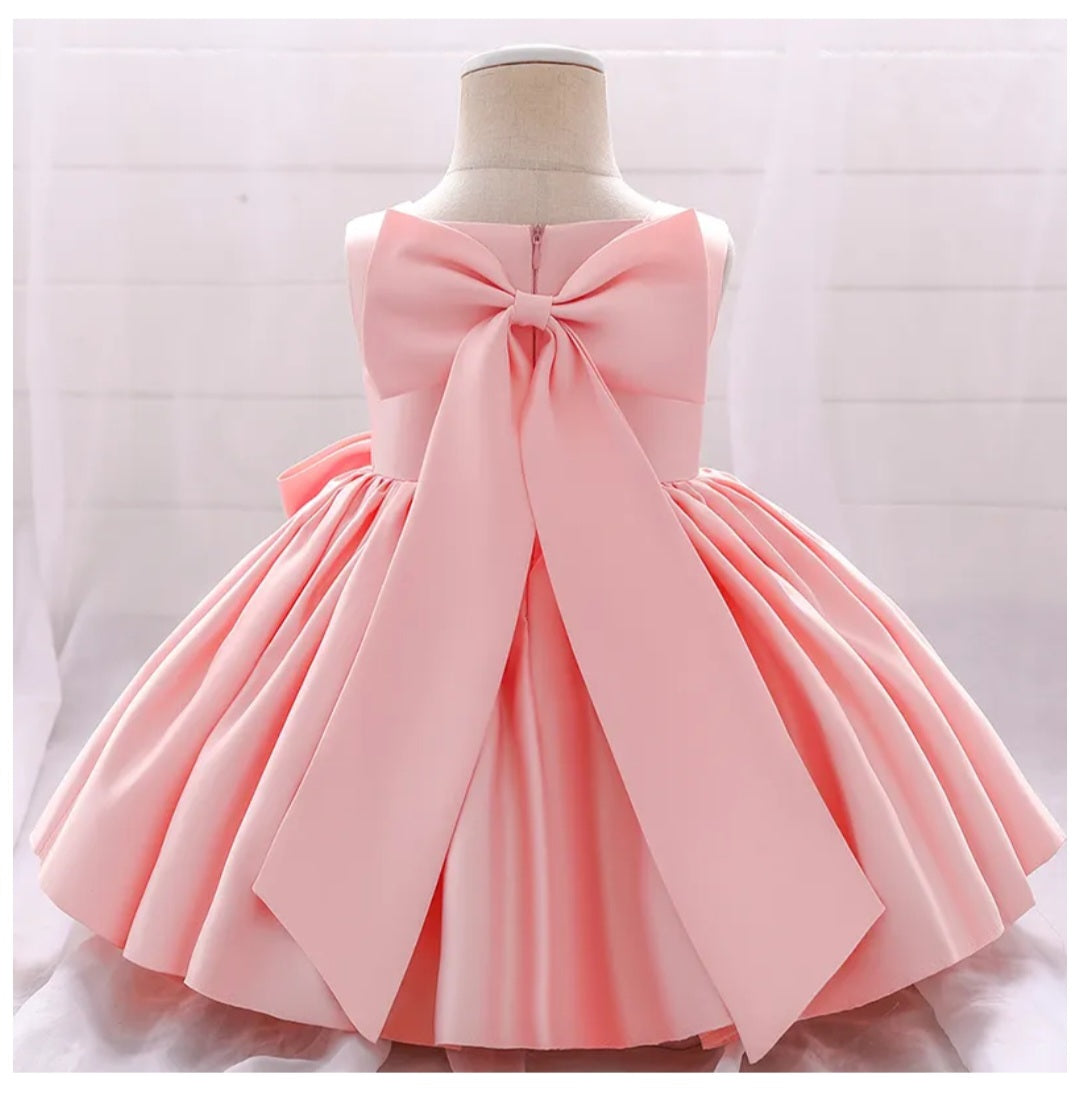 Pink Special Occasions Dress with Big Bow (Clip on) - Image 2