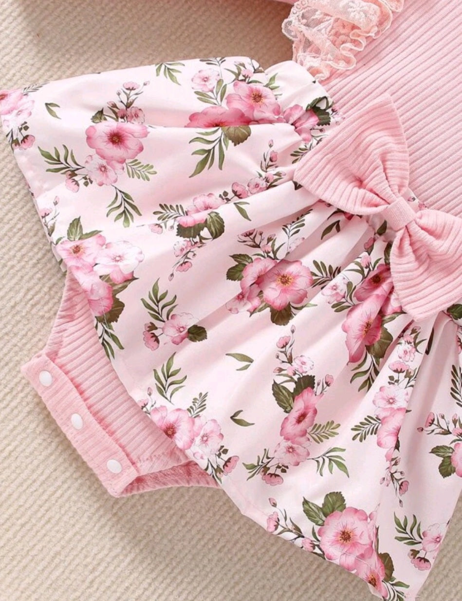 Ribbed Pink Romper Dress - Image 4