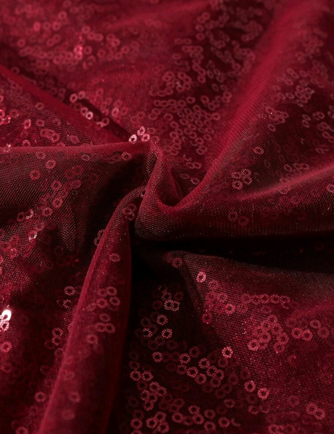 Maroon Sequins Special Occasions Dress - Image 3