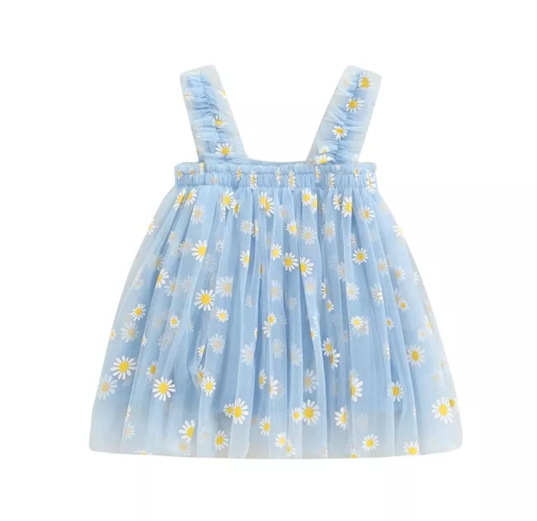 Blue Daisy Tulle Dress - Image 6