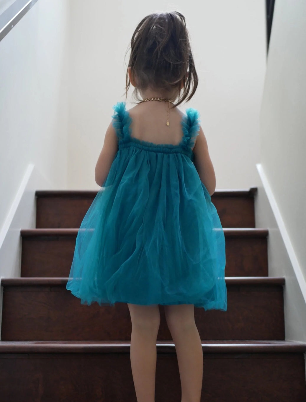 Turquoise Tulle Dress - Image 8