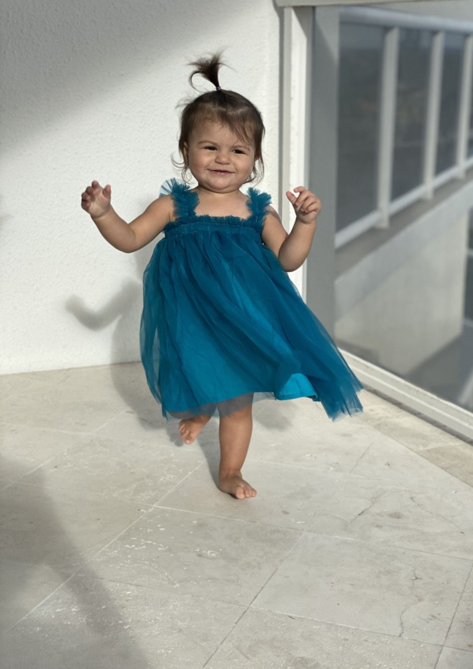 Turquoise Tulle Dress - Image 7