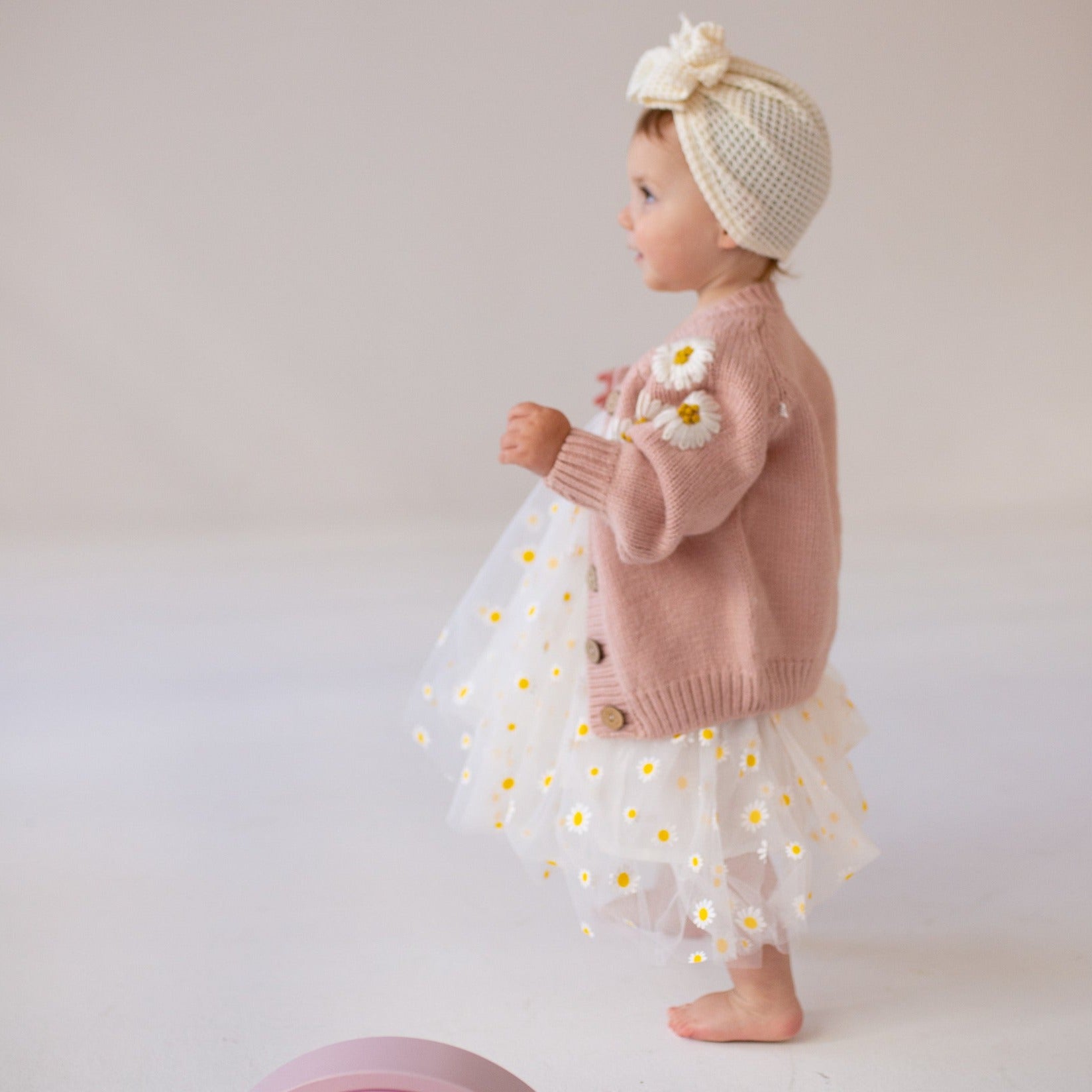 White Daisy Tulle Dress - Image 8