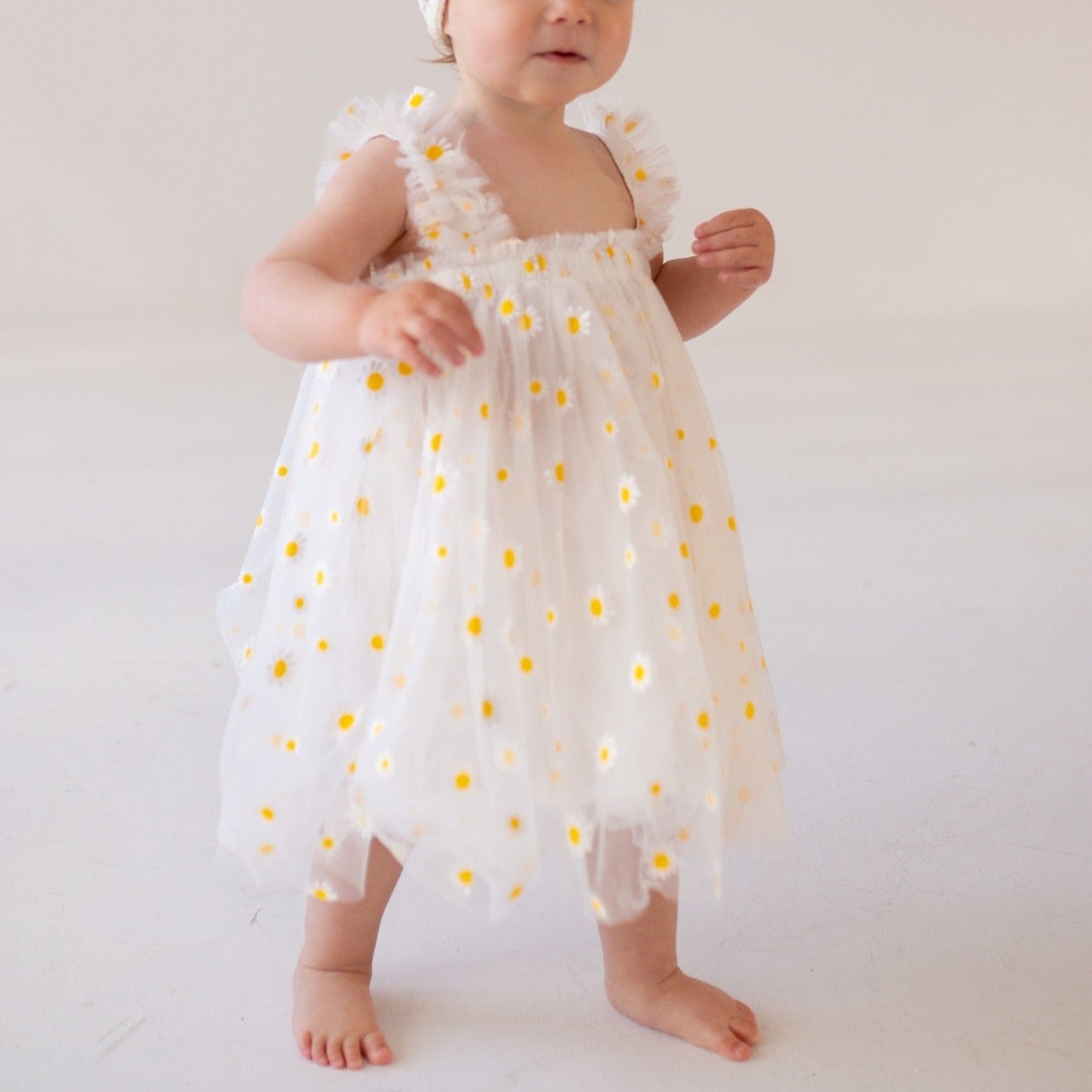 White Daisy Tulle Dress