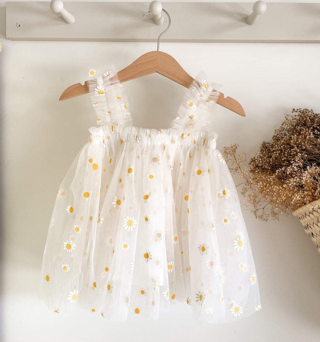 White Daisy Tulle Dress - Image 4
