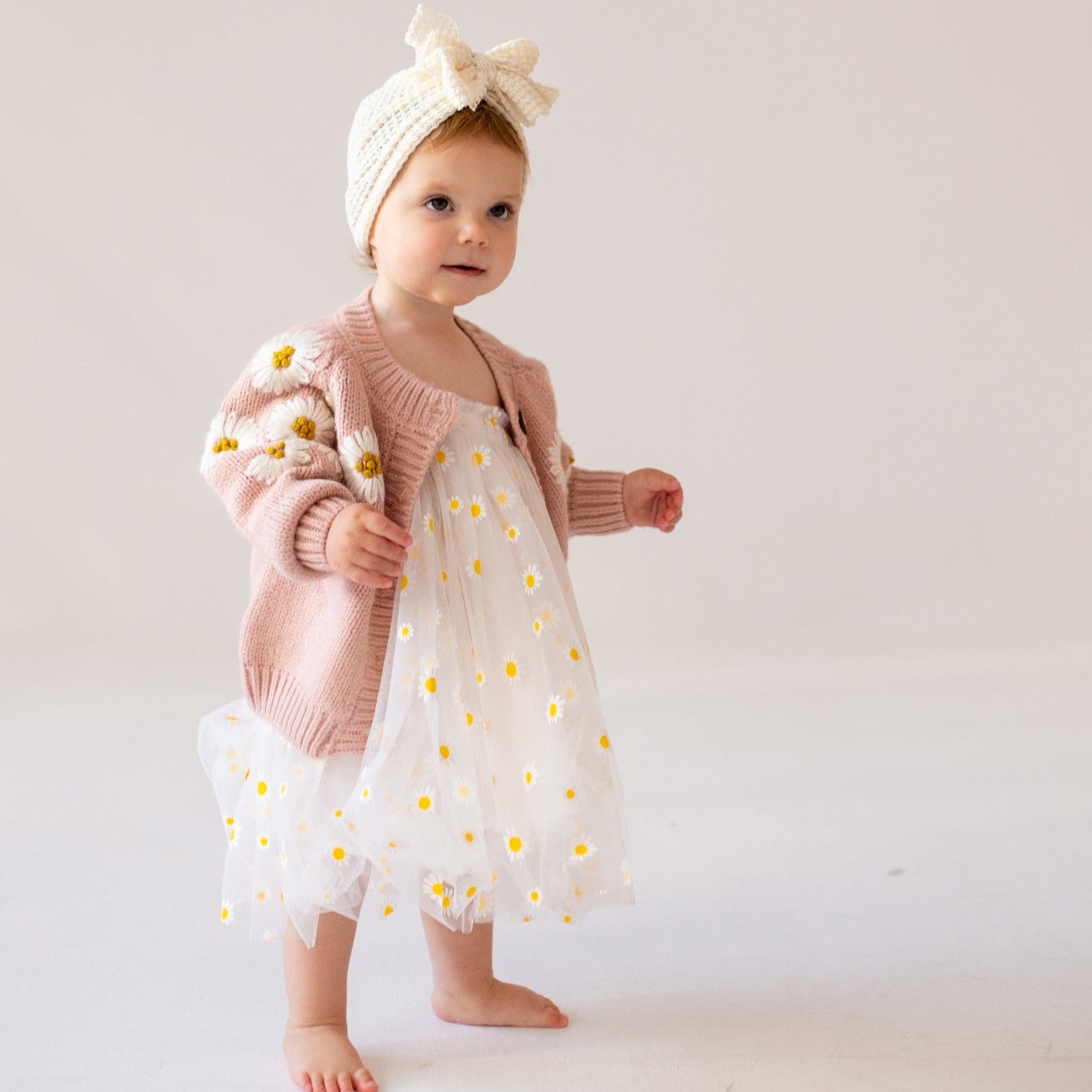 White Daisy Tulle Dress - Image 3