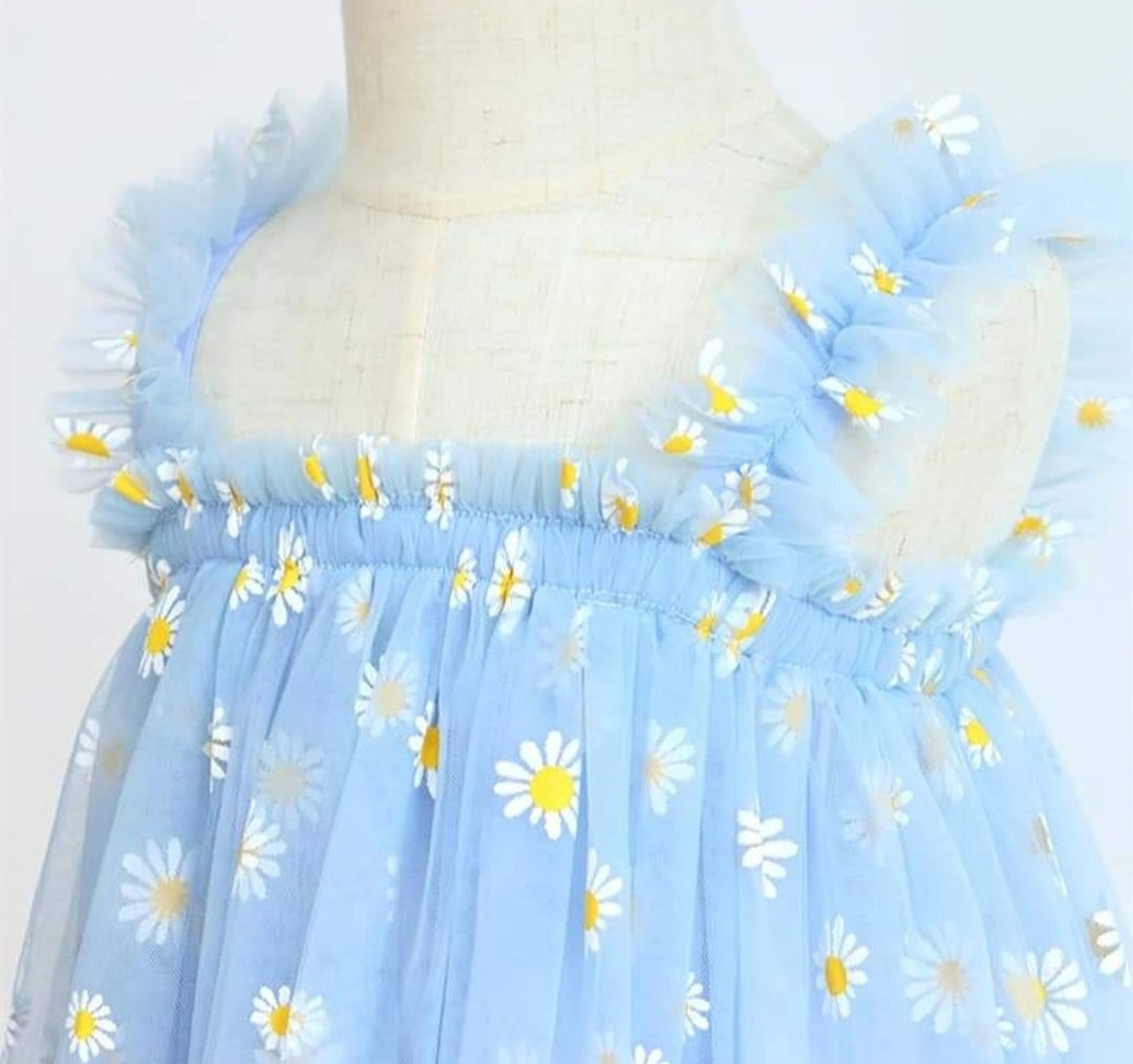 Blue Daisy Tulle Dress - Image 8