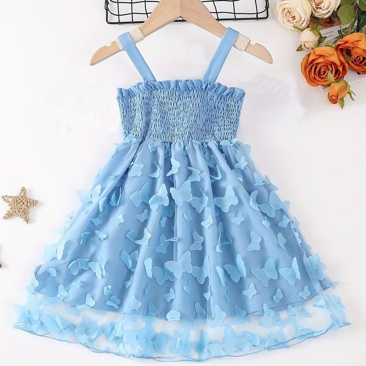 Blue Butterfly Dress - Image 2