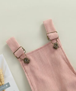 Dusty rose suspender romper - Image 5